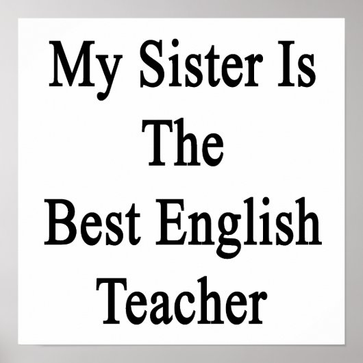 Mijn zuster is de beste Engelse leraar Poster (Voorkant)