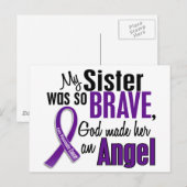 Mijn zuster is een engel-pancreaskanker briefkaart (Voorkant / Achterkant)