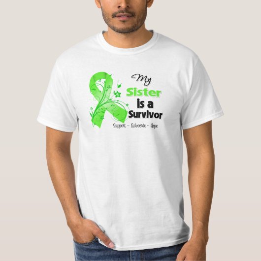 Mijn zuster is een Lymphoma Survivor T-shirt (Voorkant)