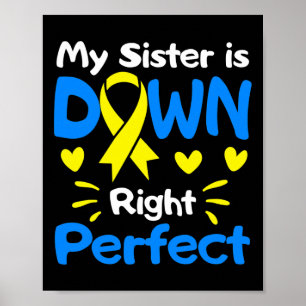 Mijn zuster is helemaal onderaan perfect syndroom poster