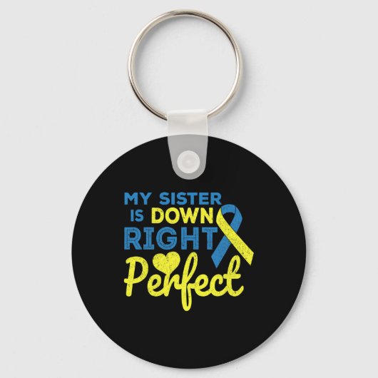 Mijn zuster is helemaal onderaan perfect syndroom sleutelhanger (Voorkant)