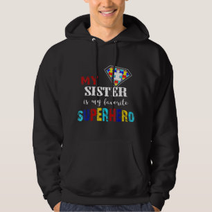 Mijn zuster is mijn favoriete superheld autisme 8 hoodie
