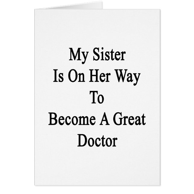 Mijn zuster is op weg naar een goede dokter (Voorkant)