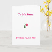 Mijn Zuster Kaart (Gele Bloem)