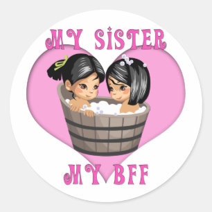 Mijn Zuster MIJN Bad BFF Ronde Sticker