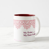 Mijn zuster..Mijn beste vriend Tweekleurige Koffiemok (Voorkant rechts)