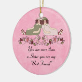 Mijn zuster Mijn beste vriendenkring Keramisch Ornament (Links)