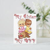 Mijn zuster Mijn BFF Briefkaart (Staand voorkant)