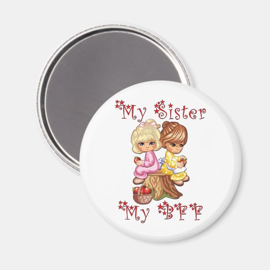 Mijn zuster Mijn BFF Magneet (Voorkant / Achterkant)