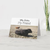 Mijn zuster Mijn Vriend Birthday Kaart (Voorkant)