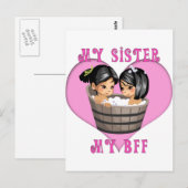 Mijn zuster MY BFF Bath Briefkaart (Voorkant / Achterkant)