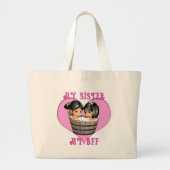 Mijn zuster MY BFF Bath Grote Tote Bag (Voorkant)