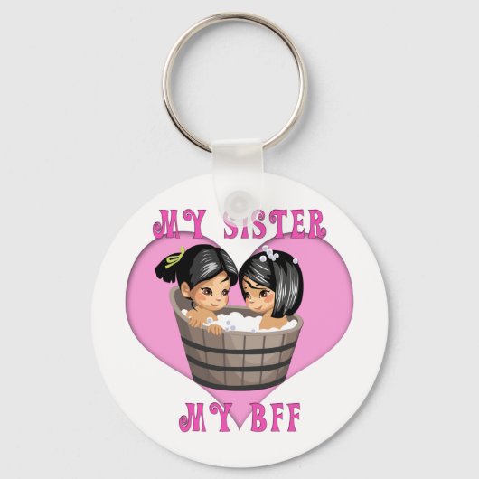 Mijn zuster MY BFF Bath Sleutelhanger (Voorkant)