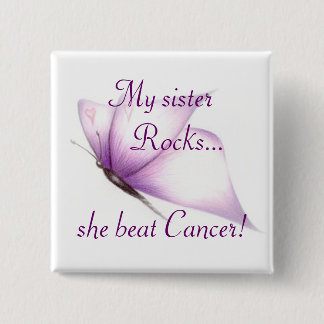Mijn zuster Rocks... Vierkante Button 5,1 Cm
