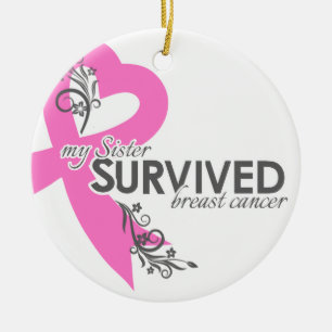 Mijn zuster Survived Breast Cancer Keramisch Ornament