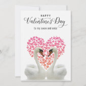 Mijn Zwan en Alleen Valentijn Feestdagenkaart (Voorkant)