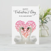 Mijn Zwan en Alleen Valentijn Feestdagenkaart (Staand voorkant)