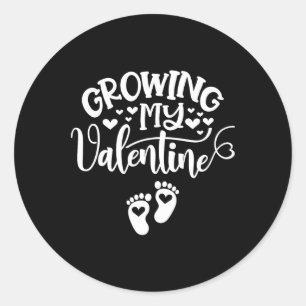 Mijn zwangere Valentijn Zwangerschap Zwangere Nieu Ronde Sticker