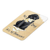 Mijn zwart lab Ate Mijn thuiswerk Magneet (Linkerzijde)