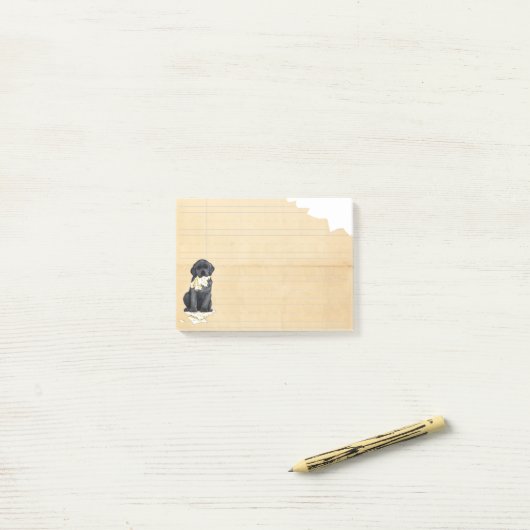 Mijn zwart lab Ate Mijn thuiswerk Post-it® Notes (Op bureau)