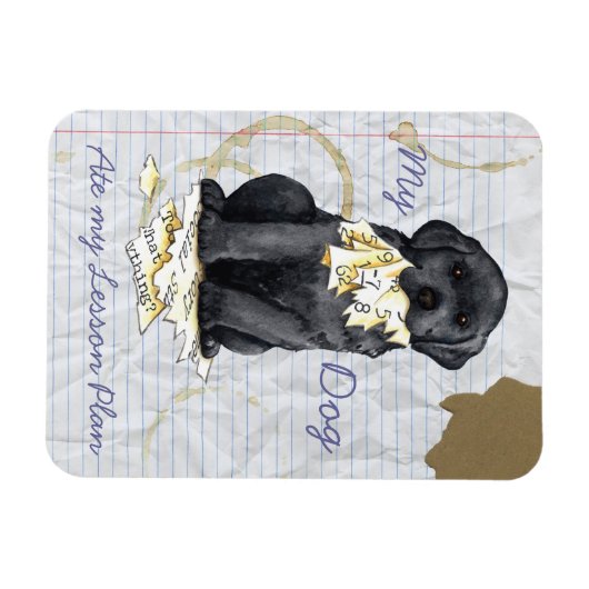 Mijn zwarte lab Ate Mijn Lesson Plan Magneet (Horizontaal)