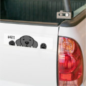 Mijn Zwarte Lab "Hoi!" Bumpersticker (Op Truck)