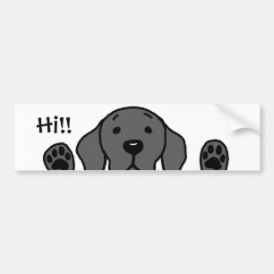 Mijn Zwarte Lab "Hoi!" Bumpersticker