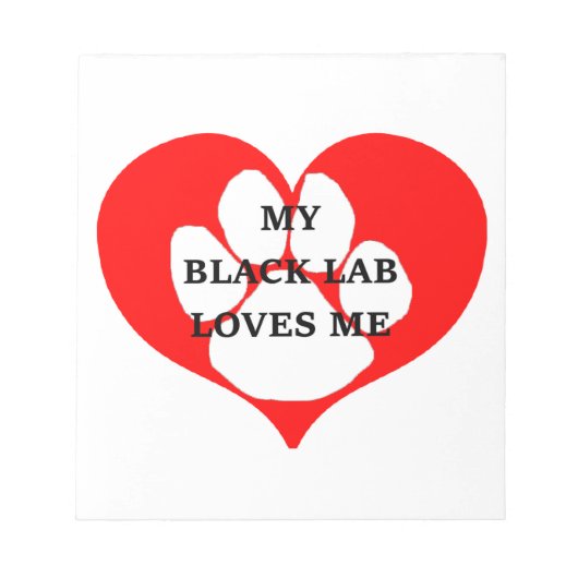 mijn zwarte lab houdt van me notitieblok (Voorkant)