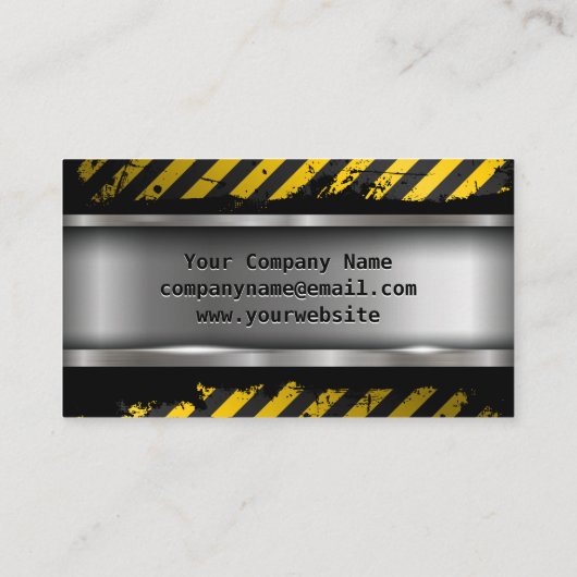 Mijnbouw Dump Truck | Metalen Staal Visitekaartje (Achterkant)