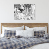 Mijnbouw en heuvels in Terraville Canvas Afdruk (Insitu (Slaapkamer))