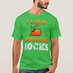 Mijnbouw Ik hou van rotsen slaan T-shirt