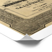 Mijnbouw in Californische kaart - 1851 Poster (Hoek)