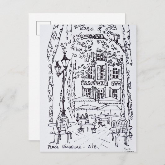 Mijnbouw in een Plaza | Aix en Provence, Frankrijk Briefkaart (Voorkant / Achterkant)