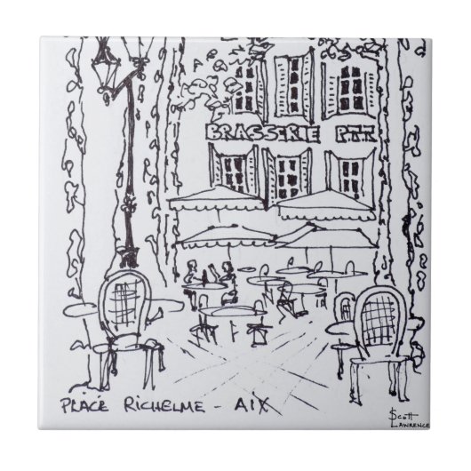 Mijnbouw in een Plaza | Aix en Provence, Frankrijk Tegeltje (Voorkant)