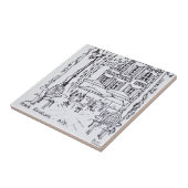 Mijnbouw in een Plaza | Aix en Provence, Frankrijk Tegeltje (Zijkant)