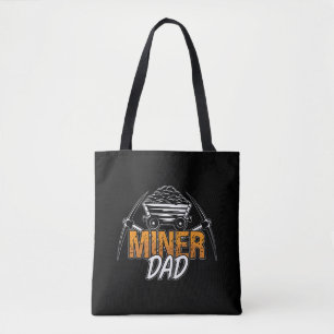Mijnbouwer mijnwerker pap mijn steenkoolmijn vrach tote bag