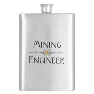 Mijnbouwingenieur decoratieve lijn flacon