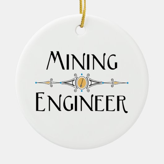 Mijnbouwingenieur decoratieve lijn keramisch ornament (Voorkant)