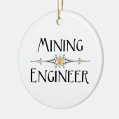 Mijnbouwingenieur decoratieve lijn keramisch ornament (Links)
