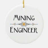 Mijnbouwingenieur decoratieve lijn keramisch ornament (Achterkant)