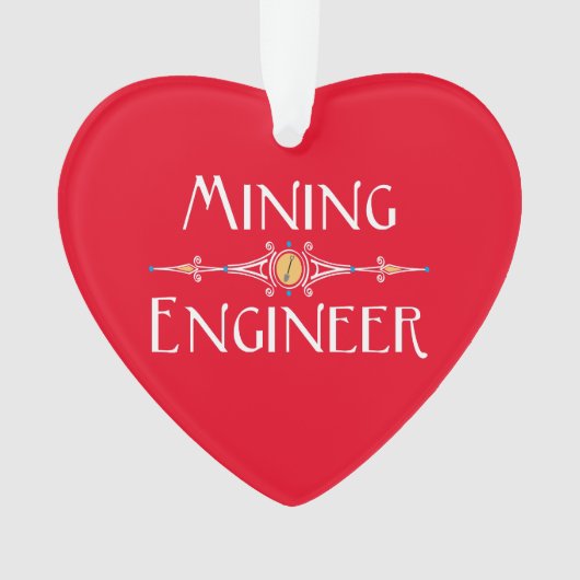 Mijnbouwingenieur decoratieve lijn ornament (voorkant)