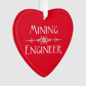 Mijnbouwingenieur decoratieve lijn ornament (voorkant)