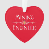 Mijnbouwingenieur decoratieve lijn ornament (achterkant)