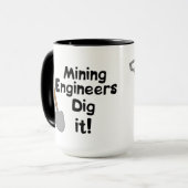 Mijnbouwingenieurs graven het mok (Voorkant links)