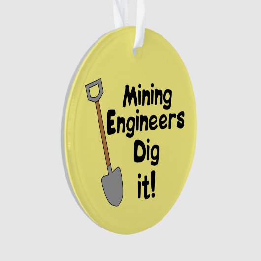 Mijnbouwingenieurs graven het ornament (voorkant)