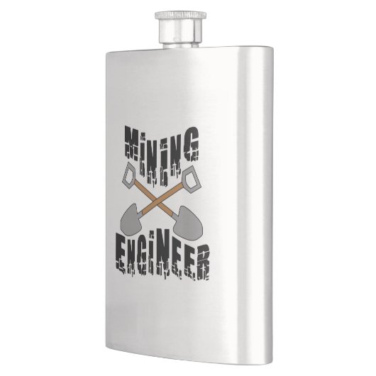 Mijnbouwkundig ingenieur gekruiste shovels flacon (Links)