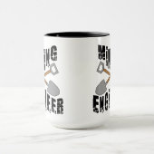 Mijnbouwkundig ingenieur gekruiste shovels mok (Midden)