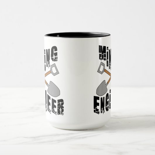 Mijnbouwkundig ingenieur gekruiste shovels mok (Midden)