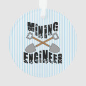Mijnbouwkundig ingenieur gekruiste shovels ornament (achterkant)