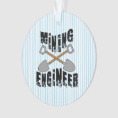 Mijnbouwkundig ingenieur gekruiste shovels ornament (voorkant)